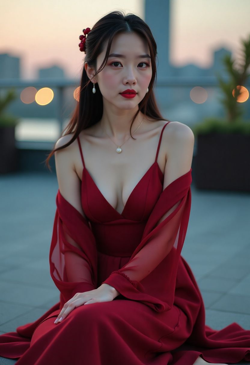 城市街景中的人物剪影